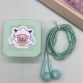 in-Ear Applicable Game Apple Huawei Student Headset Wired Xiaomi Earplugs vivo Cute OPPO Good-looking. 