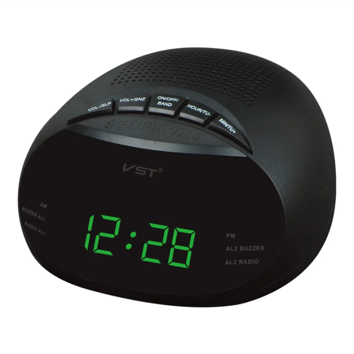 Consumer Electronics Clock Controlled AM FM Dual Channel LED Radio Alarm Clock Plug in Clock Radio Dual Alarm Clock