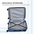 Safari Apex 8 Wheels Hard Luggage | 100% Polycarbonate | Fixed Combination Lock | USB Port  | Combo Set (SxMxL). 