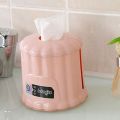 New Nordic Style Round Tissue Box Double Opening Multifunctional Drawer Box Durable Cylinder Roll Paper Storage Box. 