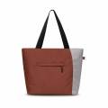 Mheecha Meander Tote Bag in Mudbrown/Grey - Stylish and Practical Design, Laptop Compartment for 15" Laptops. 