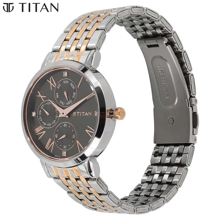 Titan%20%20%202569Km03%20Neo%20Black%20Dial%20Multifunction%20Watch%20For%20Women-Silver/Gold%20-%20Image%202