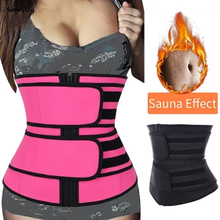 Sutuiying 1pc Waist Trainer Slimming Body Shaper Fitness Belt Weight Loss Fat Bargain price Burning Sport Girdle Sweat Trimmer Workout Cincher Shapewear