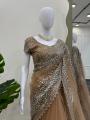 Stunning Soft Net Designer Saree with Sequins Work By Sapnaaz Fashion. 