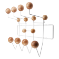 Iron Coat Rack with Solid Wood Ball Wall Hook. 