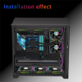 Desktop Case Cooling Fan 12cm ARGB Chassis Fan Temperature Controlled Silent PWM 5V 3-Pin. 