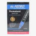 Renko Permanent Marker Pen - Blue 12 Pcs. 