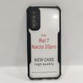 Realme 7 / Narzo 20 Pro (Side Fingerprint-Same Size) Clear Transparent Soft Bumper  Cover Case -Non Yellowing. 