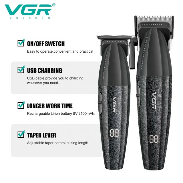 VGR%20640%20Professional%20Hair%20Clippers%20Cordless%20Barber%20Clippers%20and%20Trimmers%20Set%20Zero%20Gap%20T-Blade%20Hair%20Cutting%20Kit,%20DLC%20Coated%20with%20LED%20Display(Black)%20-%20Base%20-%20Image%2010