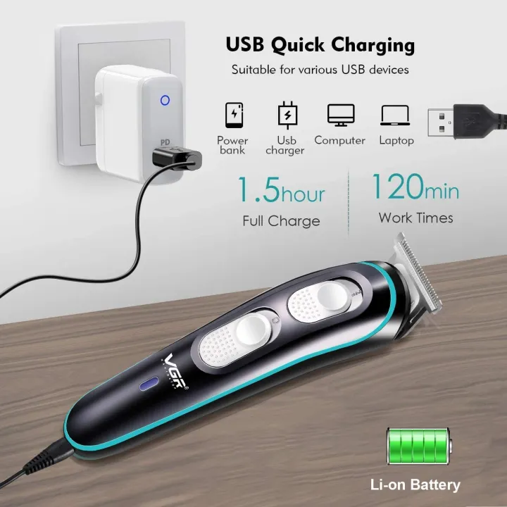 VGR%20055%20Professional%20Cordless%20Beard%20Hair%20Trimmer%20Kit%20-%20Rechargeable%20with%20Guide%20Combs,%20USB%20Cord%20Included%20-%20Image%203