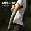 Aonijie E4122 1 Pair Quick Dry Sunscreen Ice Arm Sleeves Sun Sleeves Cover with Thumb Hole for Trail Marathon Running Riding. 