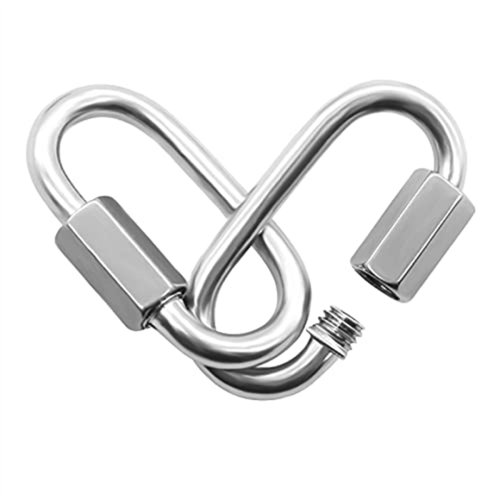 12%20PCS%20Quick%20Link%205/32%20Inch%20Heavy%20Duty%20Carabiner%20D%20Shape%20Chain%20Links%20Silver%20Quick%20Link%20for%20Camping%20Hiking%20Outdoor%20Equipment%20Locking%20-%20Image%206