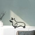 FORIDE Dog Minimalist Art Sculpture Wrought Iron Desktop Ornament Dog Art Sculpture Artwork Interesting Statues Home Office E. 