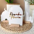 3Pcs/set Durable Moon Star Castle Ramadan Table Decoration Ornament for Ramadan Islamic Tabletop Decor Acrylic Party Home Eid Mubarak Decor. 