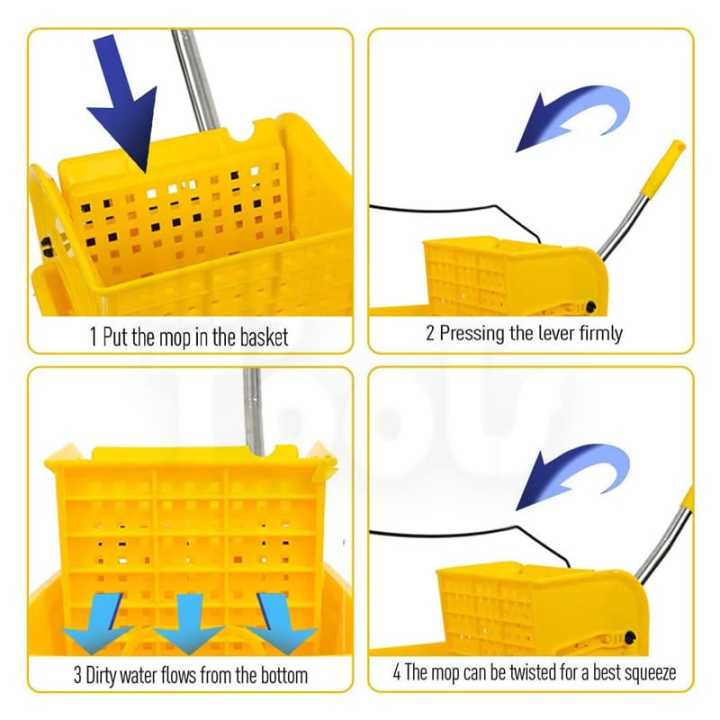 Extra%20Strong%20Yellow%20Heavy%20Duty%20Mop%20Bucket%20%20with%20Wringer%2020Litre%20/%2020L%20Mop%20Bucket%20with%20Wringer%20Down%20Press%20-%20Image%206