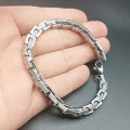 【Recently popular】Oil pressure does not fade handmade bracelet men's high-end light luxury titanium steel retro niche exquisite metal antique domineering Xi. 