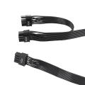 PSU VGA 8pin male to Dual PCIe 8 (6+2) Pin Male PCIE GPU Power Cable. 