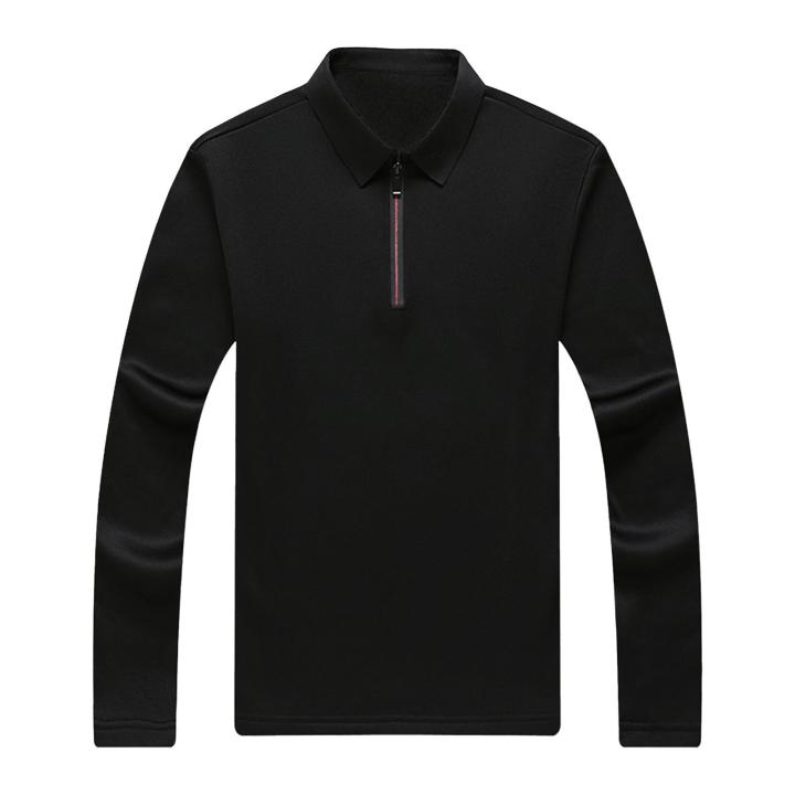 CARAT Men Half-zip Shirt Men's Fall Spring Shirt Zippered Lapel