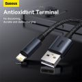 Baseus 2.4A USB Fast Charging Cable for iPhone 13 12 11 Pro Max XR X Mini 8 7 6s 6 5 Plus SE USB Data Sync Cable 1M. 