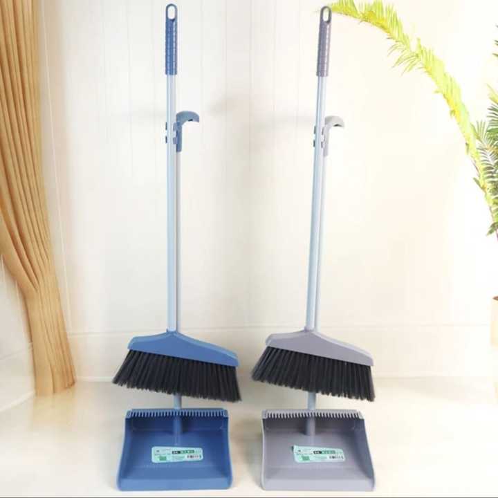 Brush And Dust Pan Set | Long Handle Dust Pan Plastic Material Brush Set | Easy To Use Dust Pant And Brush Set