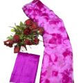 Saree For Women. Organza Party-Wear Bollywood Stylish Lightweight Saree Pink & Blue With Unstitched Blouse. 