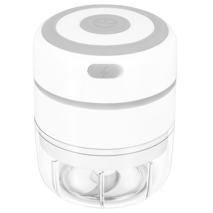 Electric Mini Garlic Chopper Portable Food Chopper,Wireles Small Blender for Pepper Chili Vegetable Nut Meat 100ML,White