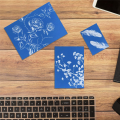 30 Sheets Sun Print Paper, A4 A5 A6 Cyanotype Paper Kit with 3pcs Acrylic Panel Sensitive Solar Printing & Drawing Paper. 