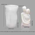 Sukrip Store Couple Body Shape Candle Molds with 50 Candle Wicks & Holder I 3D Fondant Silicone Wax Mould I for Handmade Aromatherapy Plaster, Soap, Clay, Art Craft Gift Making Tools. 