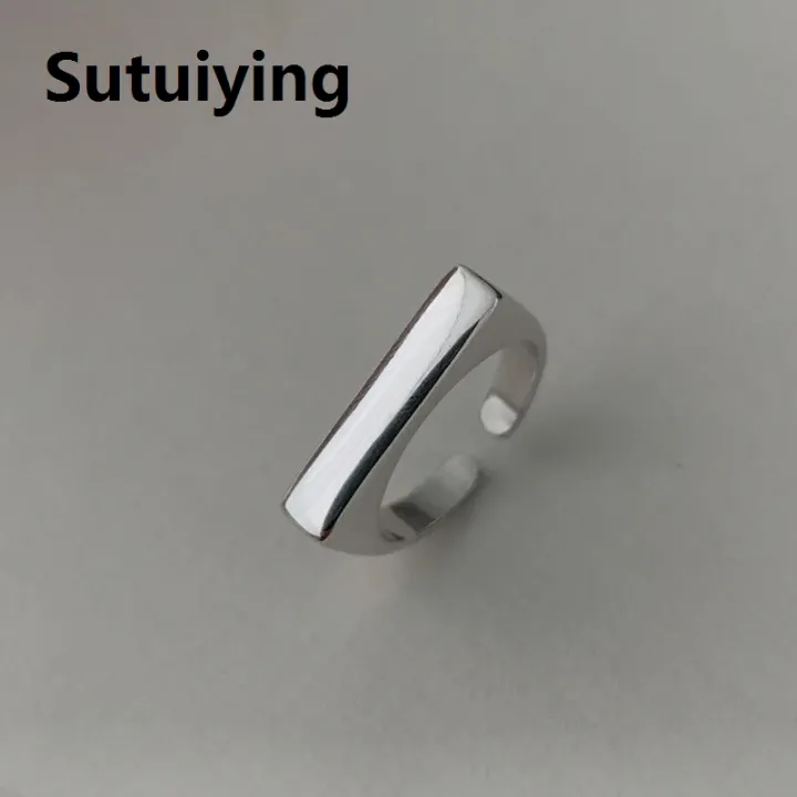 Sutuiying%20BF%20CLUB%20925%20Sterling%20Silver%20Ring%20For%20Women%20Flat%20Simple%20Finger%20Open%20Vintage%20Handmade%20Ring%20Allergy%20For%20Party%20Birthday%20Gift%20-%20Image%205