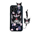 Kuromi Case OPPO F21 Pro 5G F21s Pro F21s Pro 5G A1 2018 A1 5G A1k A3 A3s A5 2018 Phone Case Fashion Cartoon Cute Kuromi with Lanyard Stand Holder Soft Silicone Rubber Shock-proof Back Cover. 