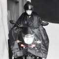 Black Polyester Bike/Scooter Water Proof Solid Rain Coat with Bag For Men | Rain Protection Double Rain Coat For Bike. 