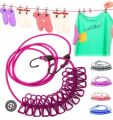 Cloth Drying Rope with 12 Clips and Cloth Hanging Rope for Cloth Drying Multicolor. 