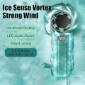 M11 Portable Handheld Fan (Multi-Color) - 120 Speed Stepless Adjustable Mini Turbo Fan, Rechargeable 1800mAh Battery, LED Digital Display, Type-C Fast Charging Desk Fan for Travel & Office. 