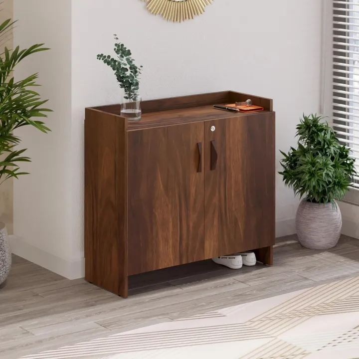 Brooklyn Rack Engineered Wood 2 Doors Multipurpose Daraz and Shoe Rack ...