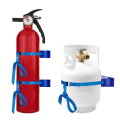 Multi-Pack Propane Cylinder Holder with Wall Bracket, Safety Band, and Screws Included, Set of 3. 