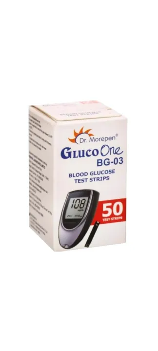 Dr.%20Morepen%20BG-03%20Glucometer%20Blood%20Glucose%20Test%20Strips,%2050%20Strips%20(Pack%20of%2050)+100%20lancet%20needles%20-%20Image%202