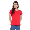 Comfort Round Neck T-Shirt For Women (CL-RED). 