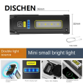 DISCHEN Luxury Mini LED Power Bank Flashlight Outdoor Emergency Service Lamp Portable Rechargeable Torch Fishing Hiking Camping Light. 
