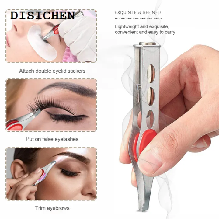 DISICHEN%20New%201PC%20LED%20Eyebrow%20Tweezer%20Oblique%20Tip%20Stainless%20Steel%20Eyebrow%20Trimming%20Clip%20Eye%20Hair%20Removal%20Prune%20False%20Eyelash%20Clamp%20Makeup%20Tool%20-%20Image%205