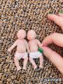 1 Pc 3.15 Inch Full Body Solid Silicone Bebe Rebon Doll For children Play bebe reborn reallista de silicone Doll. 
