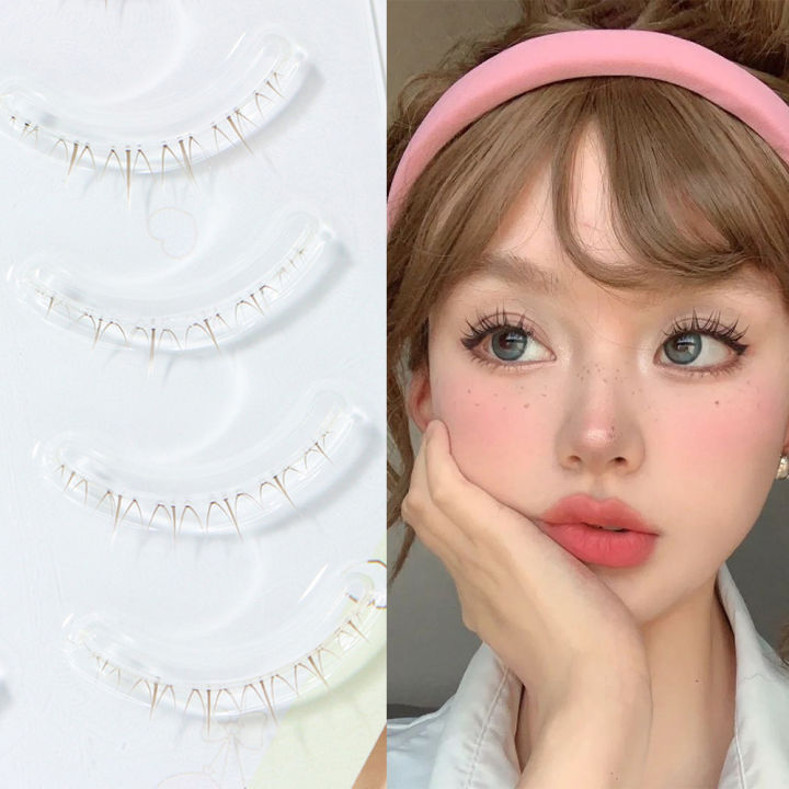 Menglu 4-7mm Brown Under Lashes Little Flame Lower Eyelashes W-41 Natural Short Style Imitation Hand Painting Eye Lashes