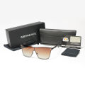 GREY JACK  Polarized Shaded Brown Lenses With Brown Metal Flexible Springs Frame Rect. One Pcs Lens Sunglasses Shades For Men. 