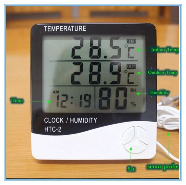 Humidity%20Clock%20HTC-2%20Digital%20LCD%20C/F%20Temperature%20Humidity%20Meter%20Outdoor%20Thermometer%20Hygrometer%20Clock%20with%201m%20External%20Probe%20/%20By%20ShopHill%20-%20Image%204