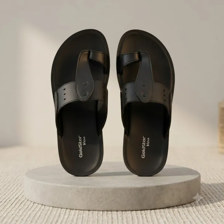 Goldstar%20Rocco%203007%20Black%20Men's%20Toe-Loop%20Sandals%20%E2%80%93%20Comfortable%20Daily%20Wear%20Casual%20Chappal%20-%20Image%203
