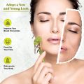 2pcs Set Facial Jade Stone Roller & Gua Sha Board Body Neck Massage Tool. 