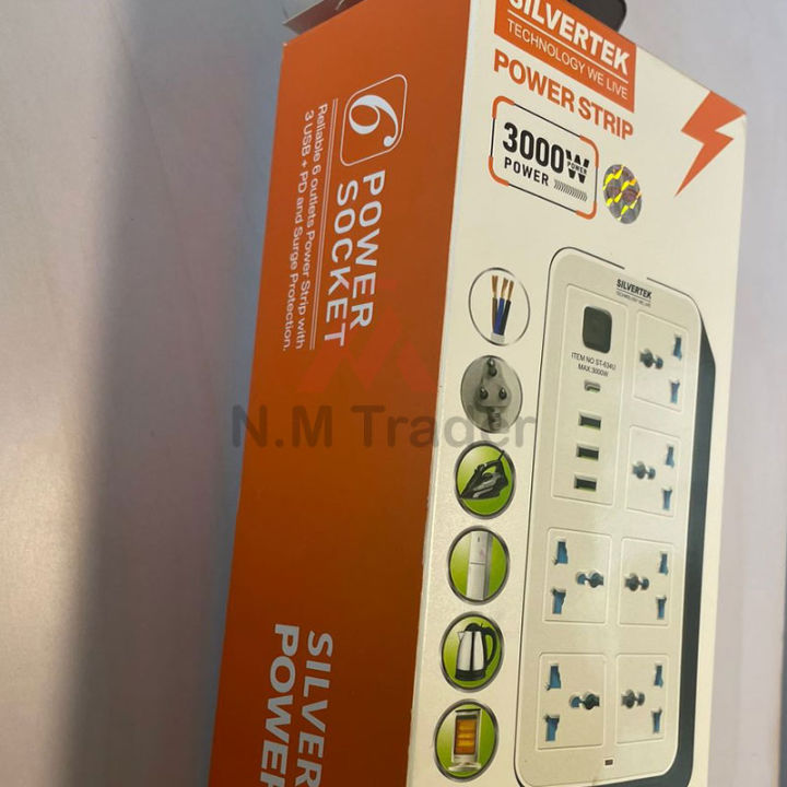 3000W%20Silvertek%20Multiplug%20with%201-C-Type,%203-USB%20&%206-charging%20port%20%7C%203%20&%205%20meter%20wire%20%7C%20Suitable%20for%20all%20the%20home%20appliances%20(Washing%20machine,%20freeze,%20TV,%20Iron)%20%7C%20Extension%20Cord%20634U%20-%20Image%209