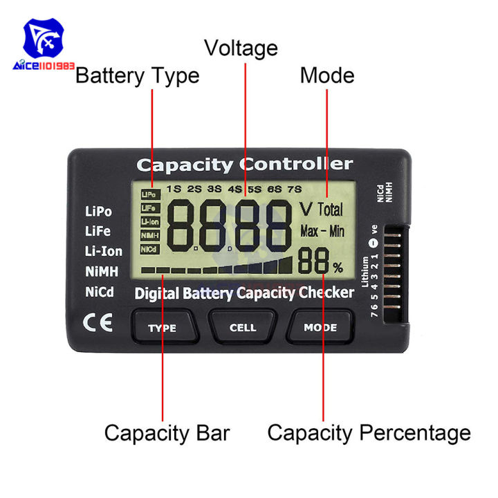 diymore%207%20Digital%20Battery%20Capacity%20Tester%20Battery%20Checker%20Controller%20LCD%20for%20LiPo%20LiFe%20Li-ion%20NiMH%20Nicd%20Cell%20Meter%20-%20Image%205