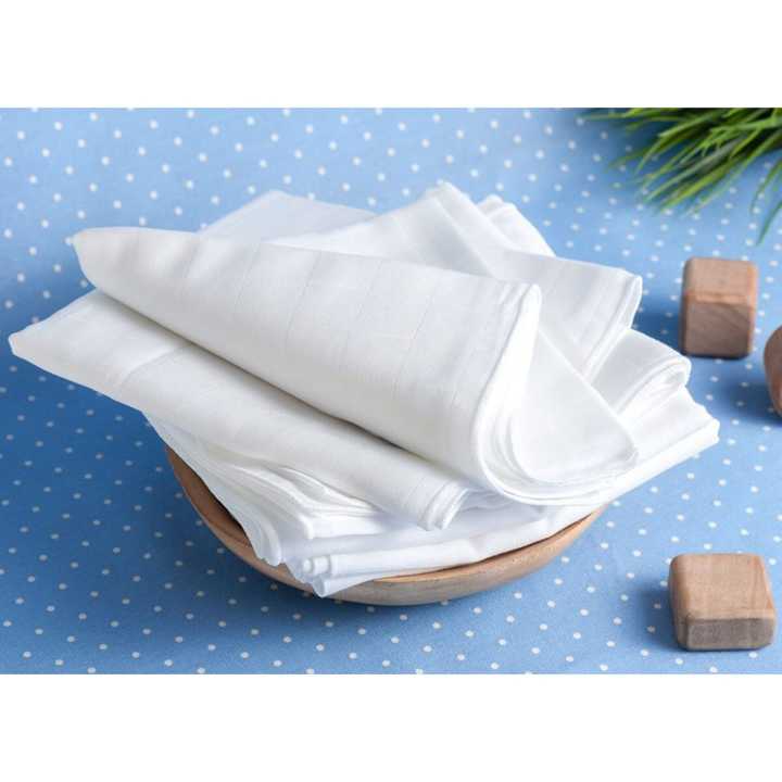 White Safe Baby Inserts Cotton Napkins for Newborns - Pack of 10