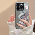 MissConnie Q-version Black White Spider Man Phone Case Compatible for IPhone 15 11 12 13 14 7 8 Pro Max XR X XS Max Soft Shockproof Cover. 