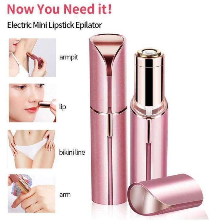 Mini Eye Brow Epilator Electric Eyebrow Trimmer Facial Lipstick Shape Hair Removal Portable Women Painless Razor Shaver Tool